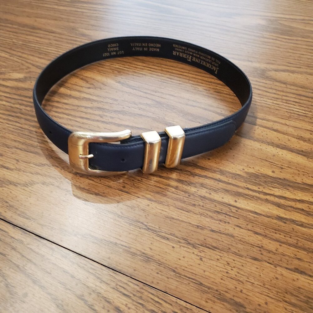 Jacqueline Ferrar Small Split Leather Belt Made in Italy